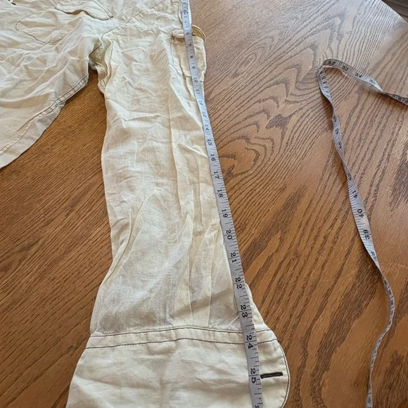 RODA Luxury Denim 100% Linen Shirt Men’s Modern Fit XXL Ivory - Picture 4 of 8